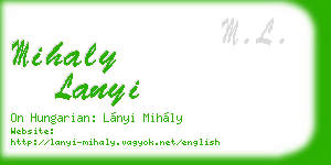 mihaly lanyi business card
